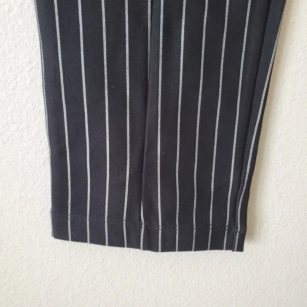 Naked Wardrobe The Pinstripe Cigarette Pants in Black - Picture 12 of 13